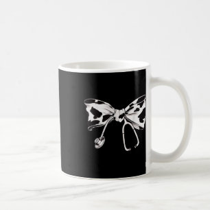 Cow Print Bow And Stethoscope Nurse Rn Graduation Coffee Mug