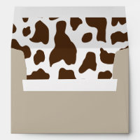 Cow Print Brown Southern Rodeo Envelope