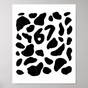 Cow Print Costume 67 Halloween Funny Vintage Numbe