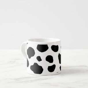 Cow Print, Cow Pattern, Cow Spots, Black And White Espresso Cup