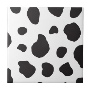 Cow Print, Cow Pattern, Cow Spots, Black And White Tile