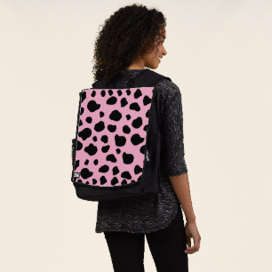 Cow Print, Cow Pattern, Cow Spots, Pink Cow Backpack