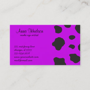 Cow Print, Cow Pattern, Cow Spots, Purple Cow Business Card