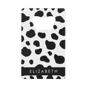 Cow Print, Cow Spots, Black And White, Your Name