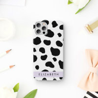 Cow Print, Cow Spots, Black And White, Your Name