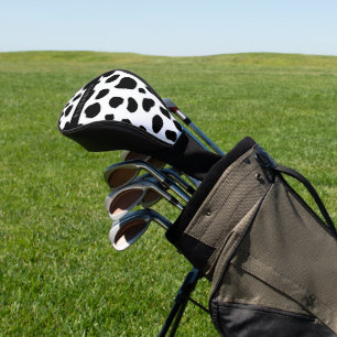 Cow Print, Cow Spots, Black And White, Your Name Golf Head Cover
