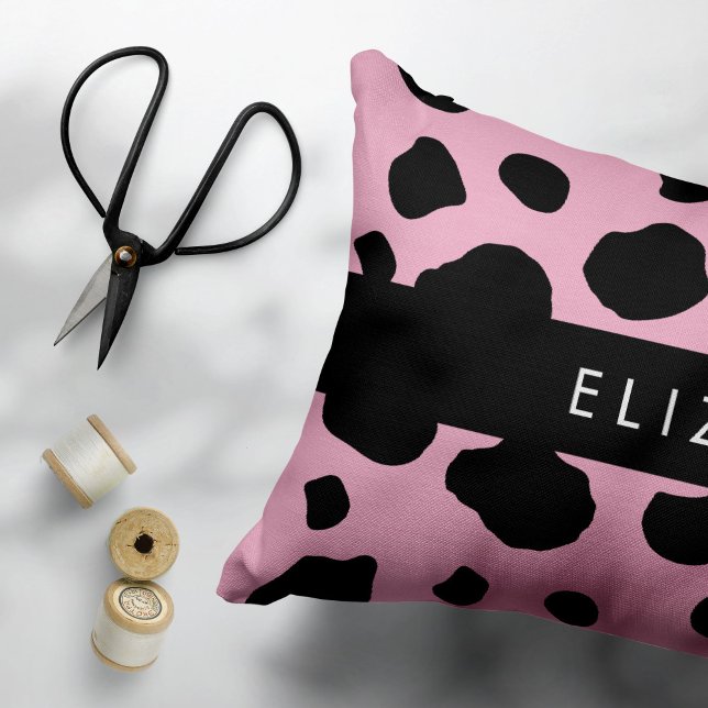 Cow Print, Cow Spots, Pink Cow, Your Name Pillowcase (Creator Uploaded)