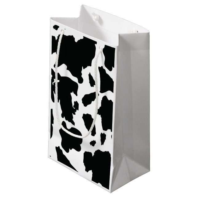 Cow Print Gift Bags - Country/Farm Party Gift Bags (Front Angled)