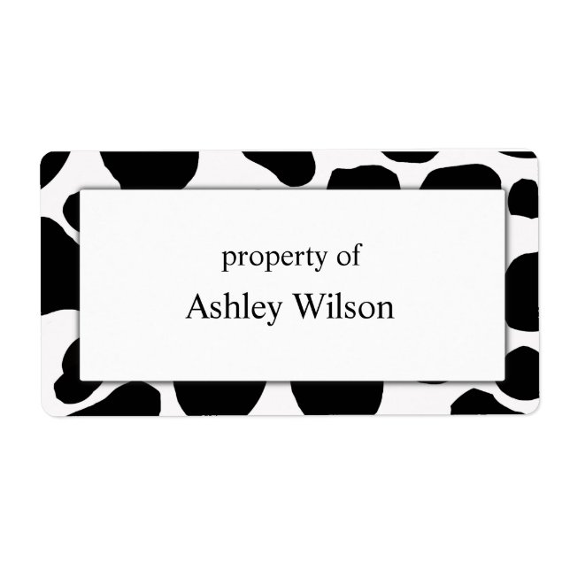 Cow Print Labels (Front)