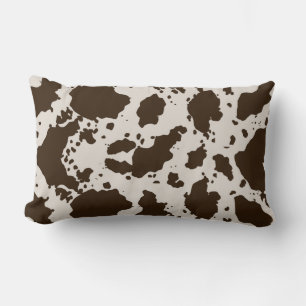 Cow Print Lumbar Throw Pillow