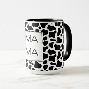 Cow Print MAMA Bold Lettering Mug