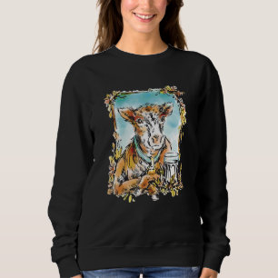 Cow Print Milk Cow Portrait Sweatshirt