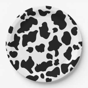 Cow Print Paper Plate