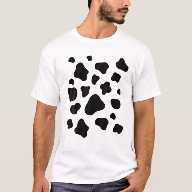 Cow Print Pattern Animal Halloween Costume Idea Gi T-Shirt (Front)