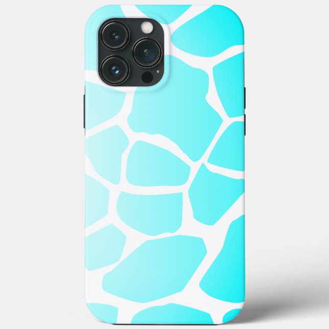 Cow Print Pattern in Sky Blue Colour Case-Mate iPhone Case (Back)