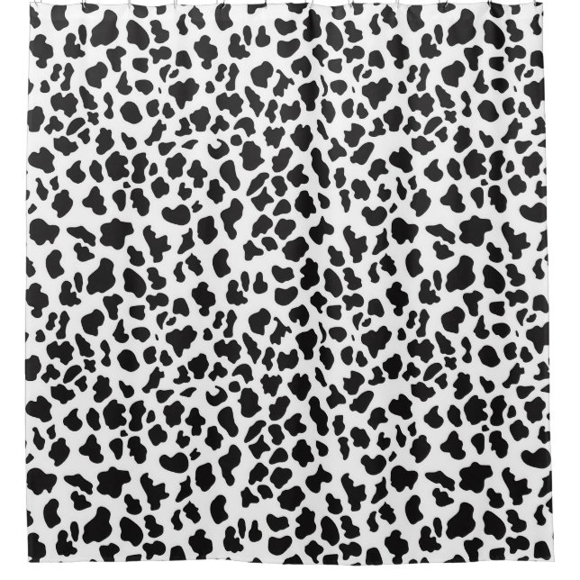 Cow Print Pattern Shower Curtain (Front)