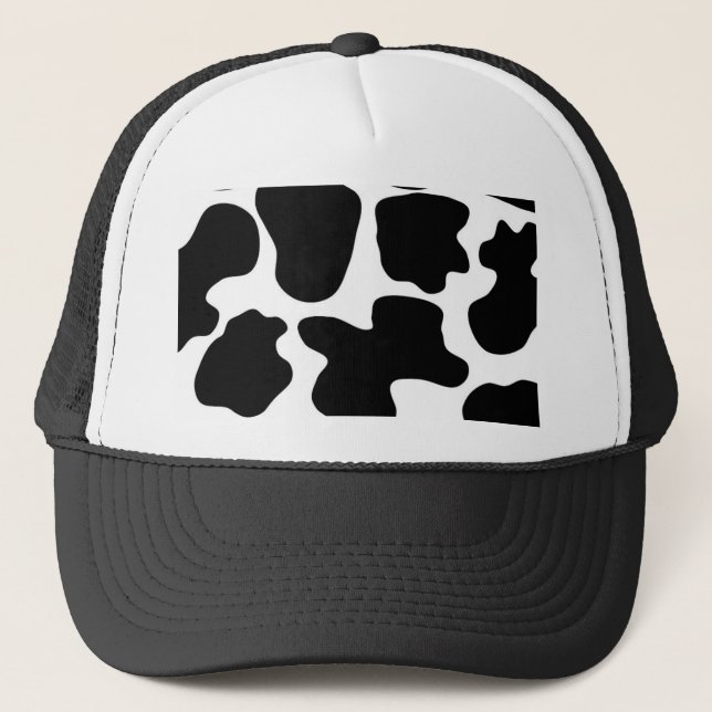 Cow Print Pattern Trucker Hat (Front)