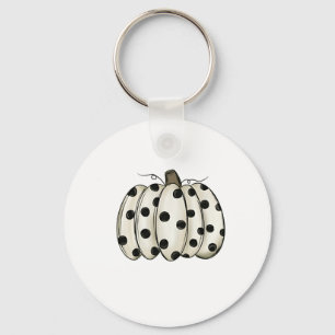Cow Print Pumpkin Thanksgiving Fall Cattle Key Ring
