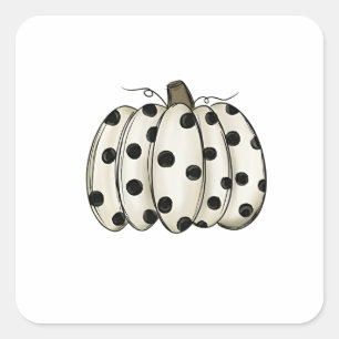 Cow Print Pumpkin Thanksgiving Fall Cattle  Square Sticker