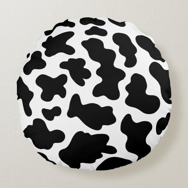 Cow Print Round Cushion (Front)