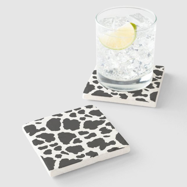 Cow Print Stone Coaster (Side)