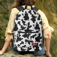 Cow Print Western Animal Spots Pattern Monogrammed