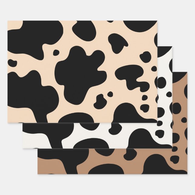 Cow Print Wrapping Paper Sheets (Set)