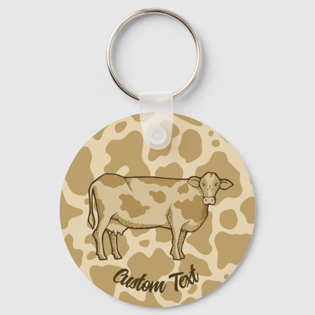 Cow Profile Keychain (Front)