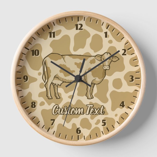 Cow Profile Large Clock (Front)
