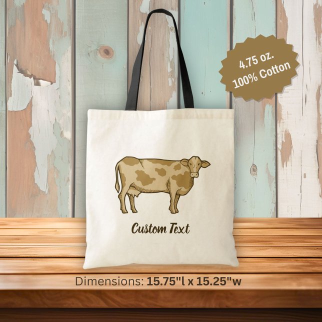 Cow Profile Tote Bag (Creator Uploaded)