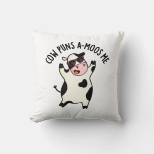 Cow Puns Amoos Me Funny Cow Pun Cushion