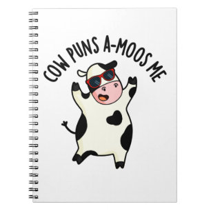 Cow Puns Amoos Me Funny Cow Pun  Notebook