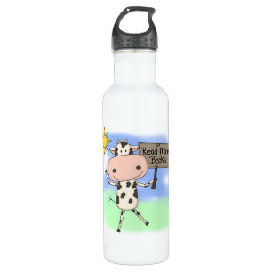 Cow Read More Books 710 Ml Water Bottle