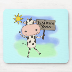 Cow Read More Books Mouse Pad