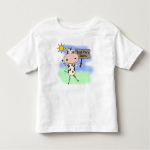 Cow Read More Books Toddler T-Shirt