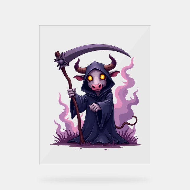Cow Reaper Acrylic Sign (Front)