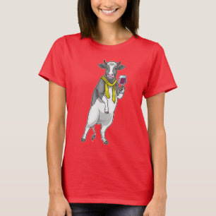 Cow Red wine T-Shirt