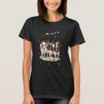Cow Reindeer Hat Santa Christmas Lights Cow Christ T-Shirt<br><div class="desc">Cow Reindeer Hat Santa Christmas Lights Cow Christmas</div>