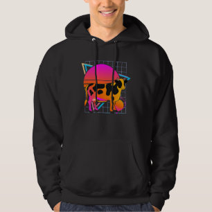 Cow Retro 80s Style Vintage Animal Hoodie