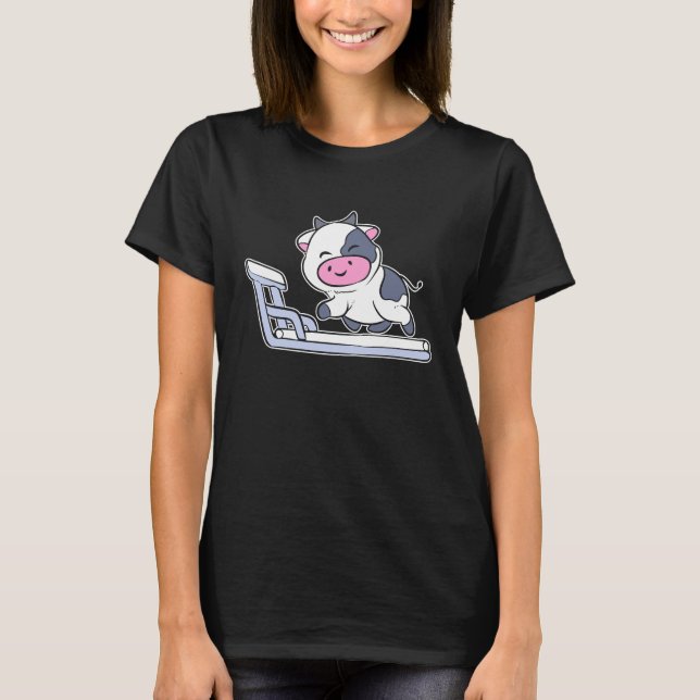 Cow Running Runner Or Athlete T-Shirt (Front)