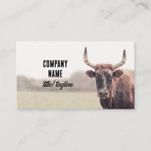 cow rustic country vintage style business card
