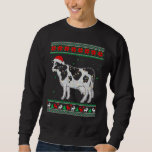Cow Santa Claus Lights Dairy Farmer Ugly Christmas Sweatshirt<br><div class="desc">Cow Santa Claus Lights Dairy Farmer Ugly Christmas</div>