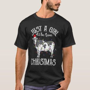 Cow Santa Girl Who Loves Christmas T-Shirt