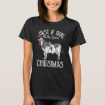 Cow Santa Girl Who Loves Christmas T-Shirt<br><div class="desc">Cow Santa Girl Who Loves Christmas</div>