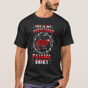 Cow Santa Hat Christmas Pyjama Saying Idea T-Shirt