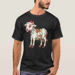 Cow Santa Hat For Dairy Farmers Christmas Themed T-Shirt<br><div class="desc">Cow Santa Hat For Dairy Farmers Christmas Themed</div>