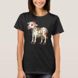 Cow Santa Hat For Dairy Farmers Christmas Themed T-Shirt<br><div class="desc">Cow Santa Hat For Dairy Farmers Christmas Themed</div>