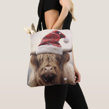 Cow Santa Rustic Holiday