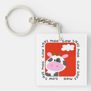 Cow Says Moo Key Ring