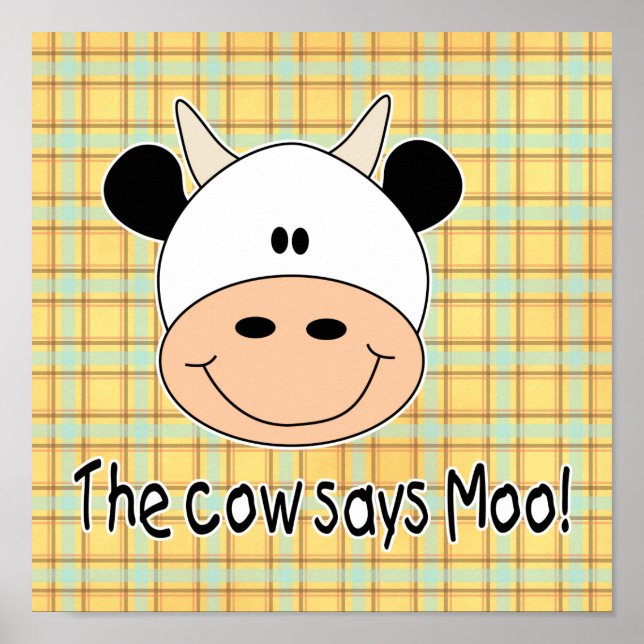 Cow Says Moo Poster (Front)